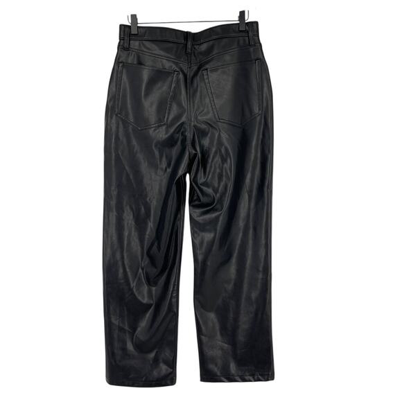 Abercrombie & Fitch The 90's Relaxed High Rise Pant Faux Leather Size 30 / 10S - Picture 7 of 8
